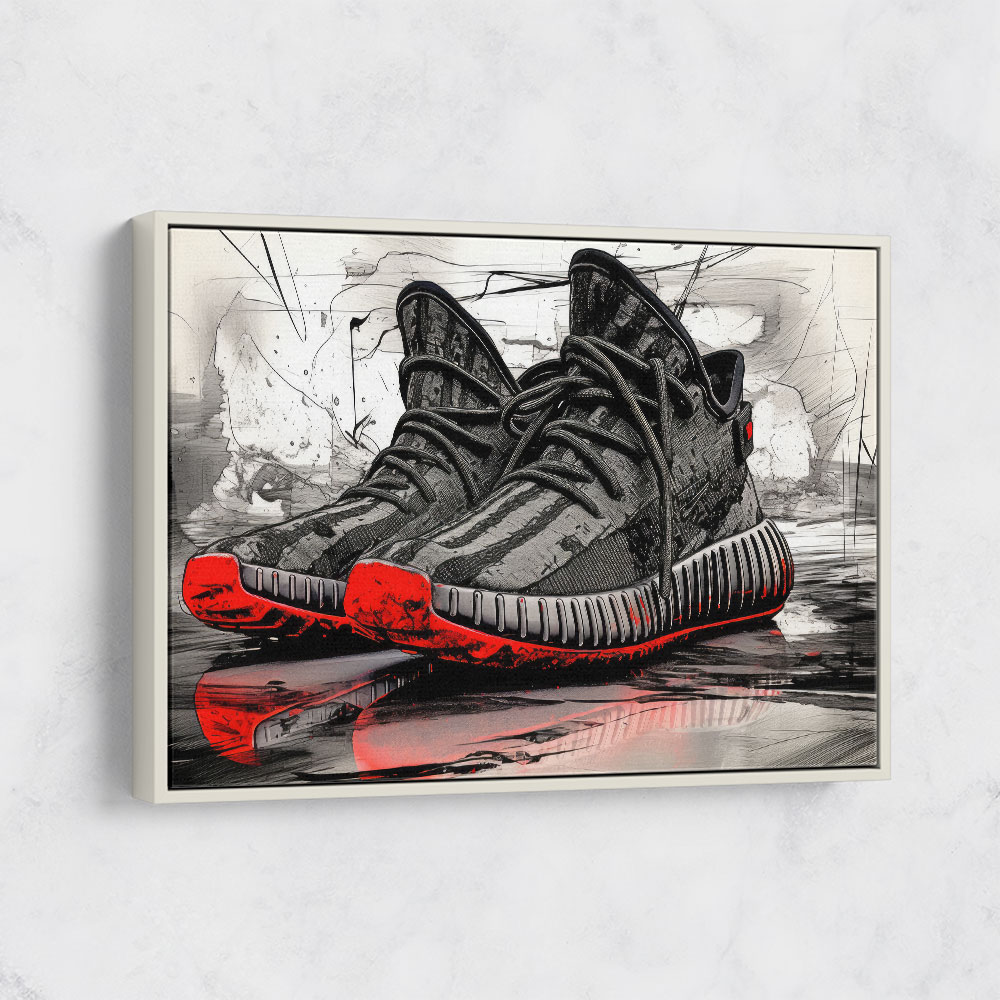 Yeezy Boost 350 Sneakers Graffiti Style 2 Wall Art
